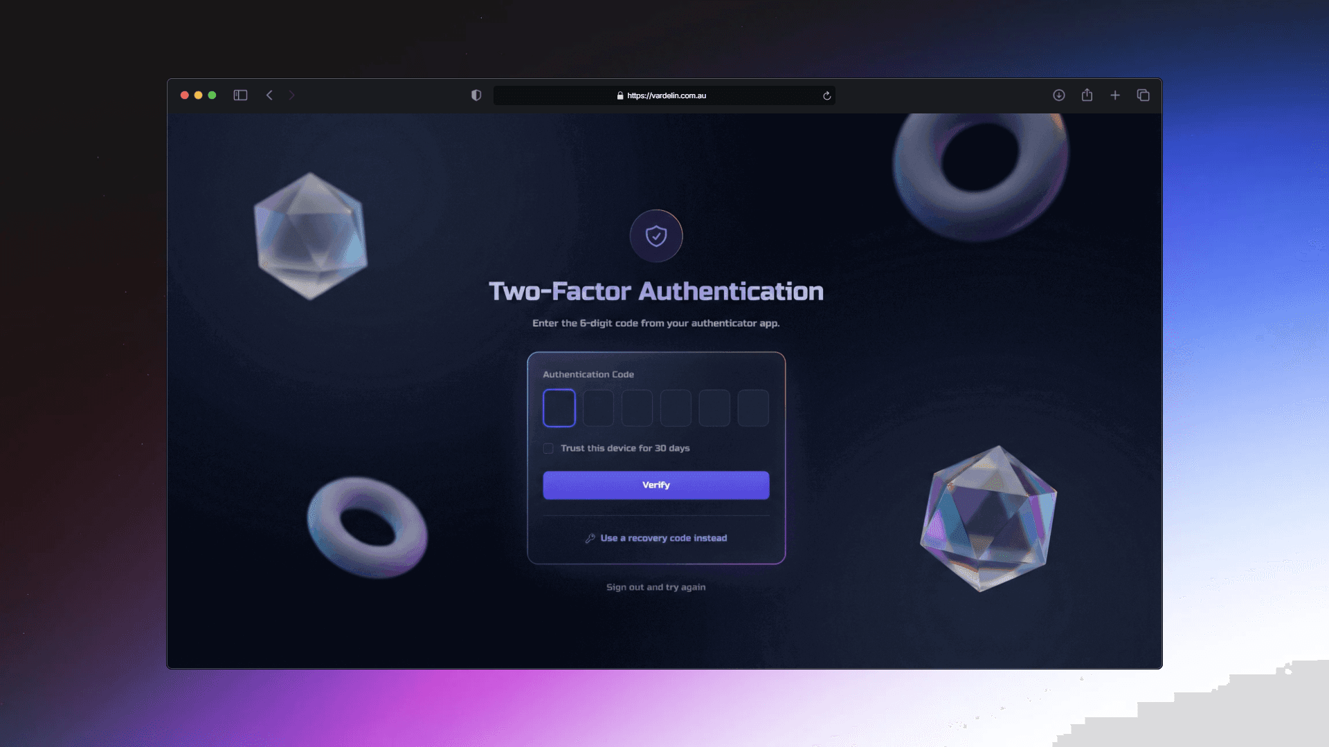 Vardelin Dashboard Dark